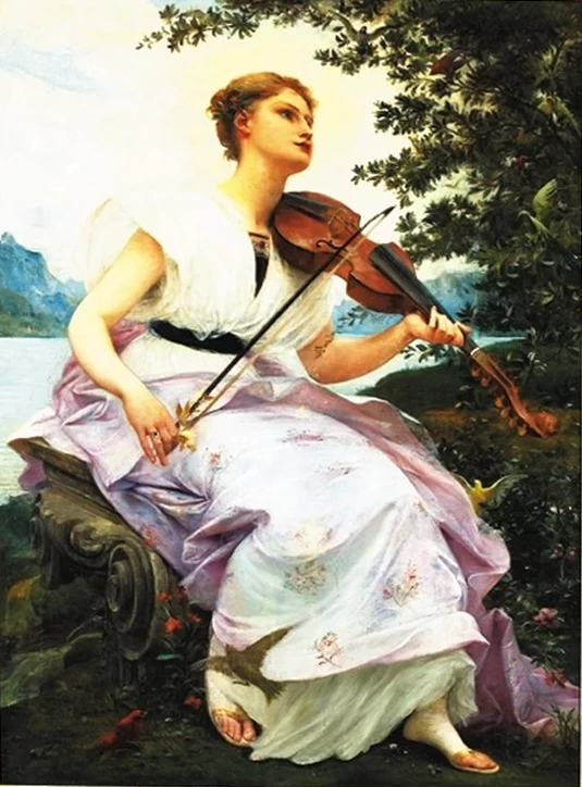 Musa con violino